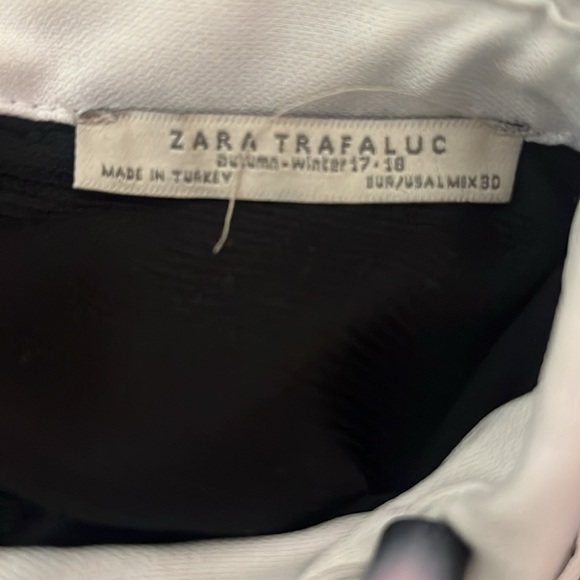 Black dress with white collar that has crystals. - Picture 6 of 6